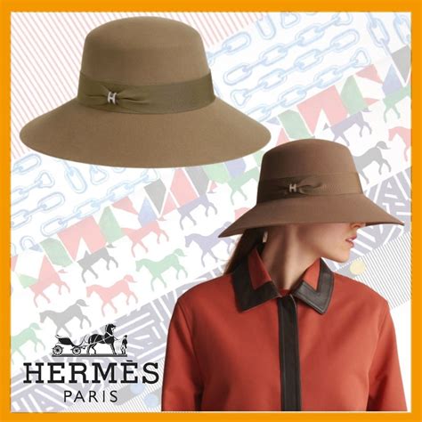 wide brim hat woman hermes|hermes hat badges for women.